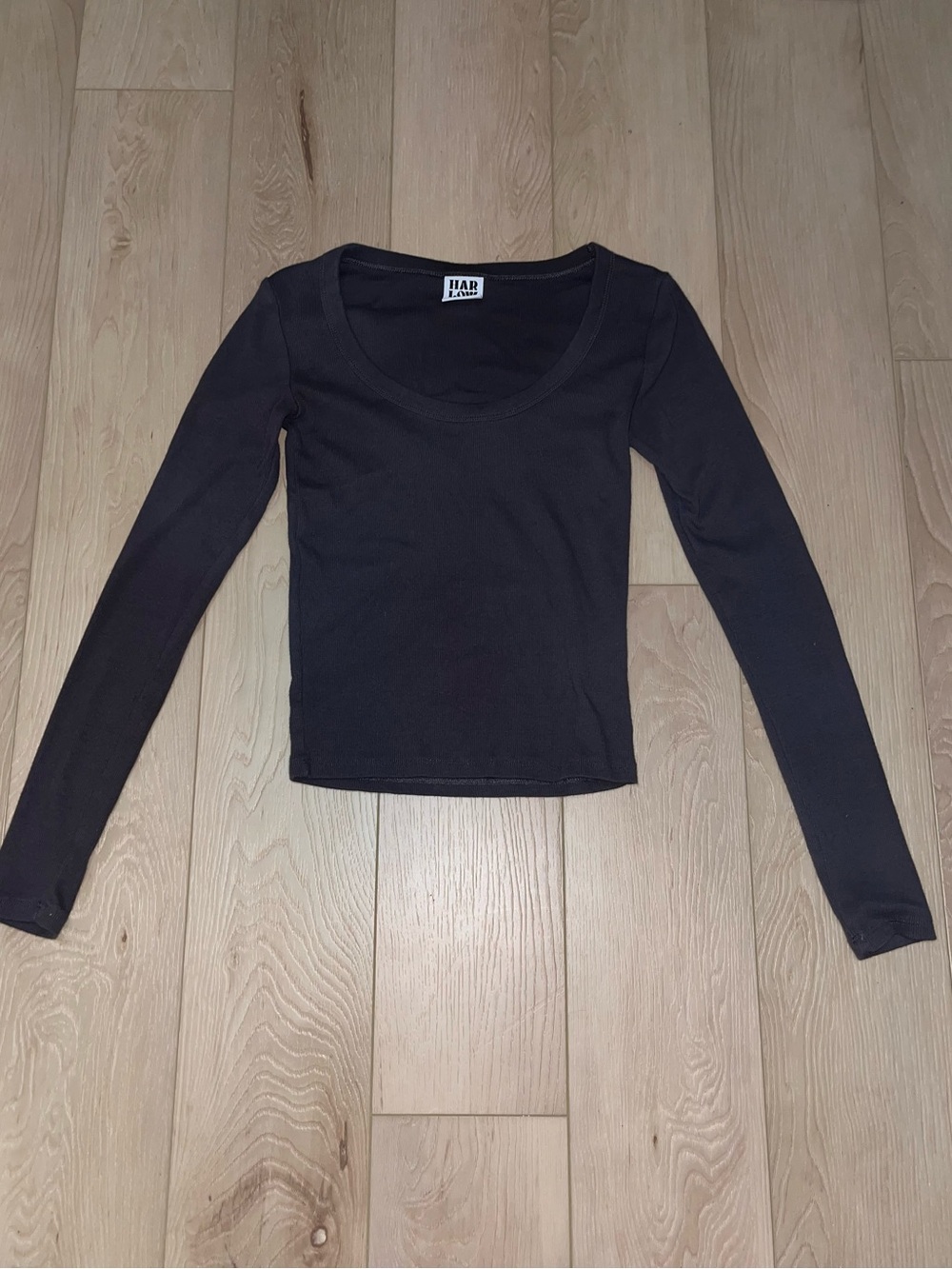 Harlow scoop neck ribbed long sleeve